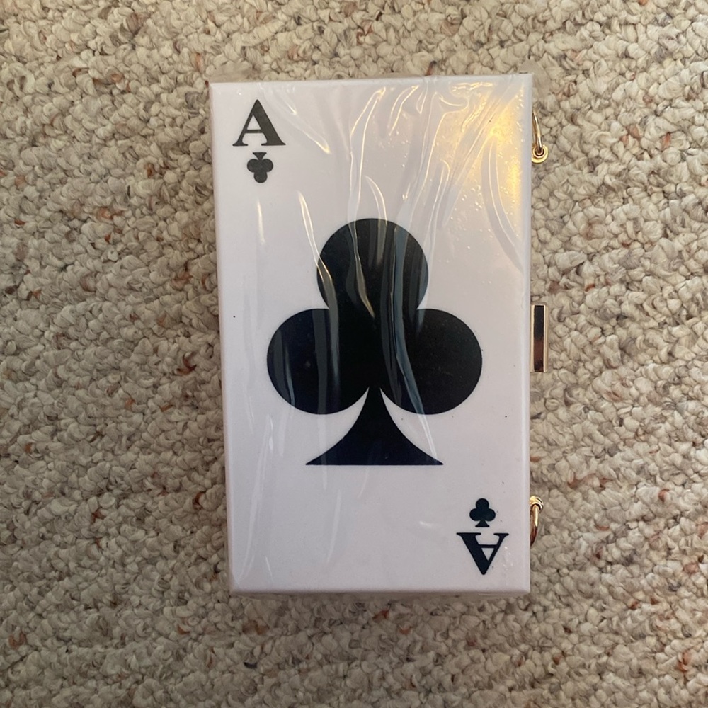 Ace of Clubs Acrylic Clutch